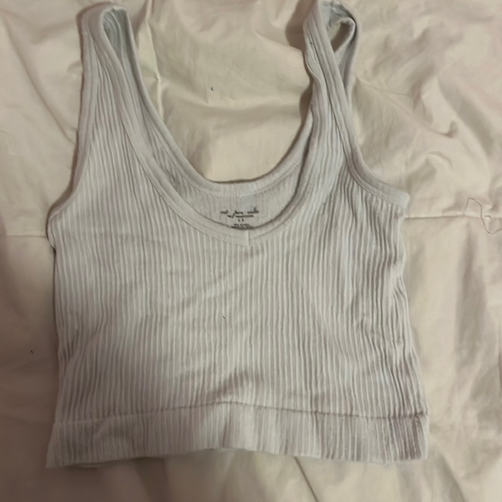 preppy urban outfitters out from under white tank top